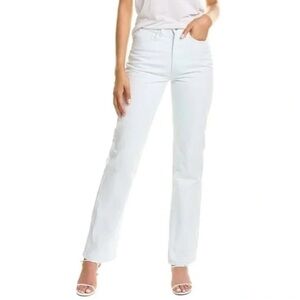 WEWOREWHAT NWOT High Rise White Straight Jeans, Size 30